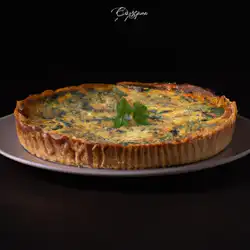 Une image de Quiche Berrichonne aux épinards, poulet et fromage de chèvre - Recette facile